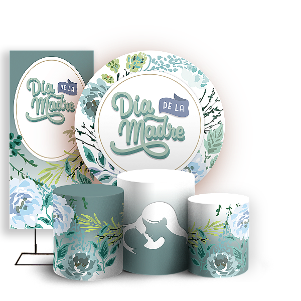 KIT Redondo Trio e Faixa - Dia de la Madre - Sublimado 3D