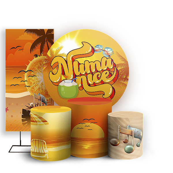 KIT Redondo Trio e Faixa - Numa Nice - Sublimado 3D