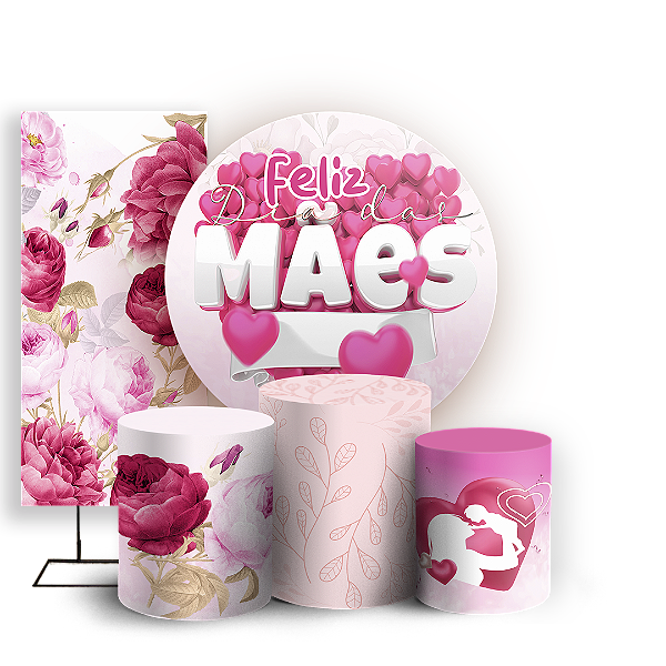 KIT Redondo Trio e Faixa - Dia Das Mães - Sublimado 3D