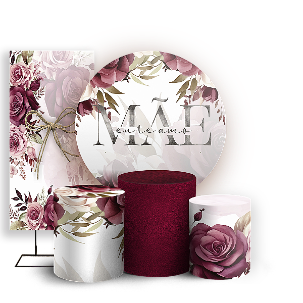 KIT Redondo Trio e Faixa - Dia Das Mães - Sublimado 3D