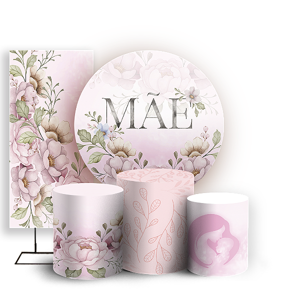 KIT Redondo Trio e Faixa - Dia Das Mães - Sublimado 3D