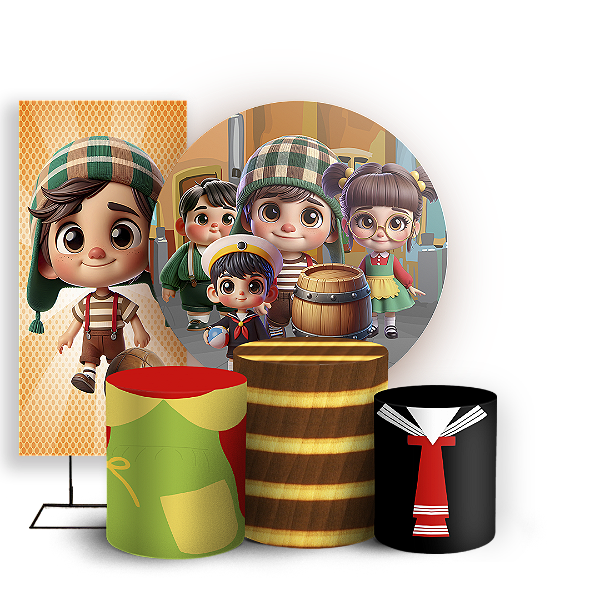 KIT Redondo Trio e Faixa - Chaves - Sublimado 3D