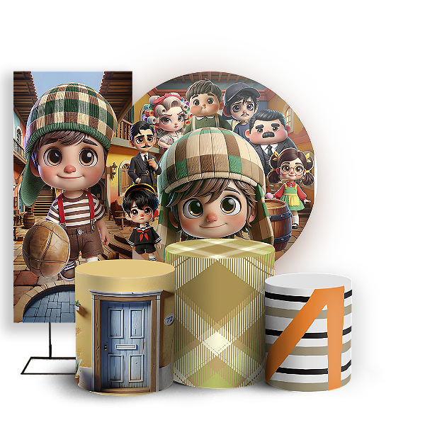 KIT Redondo Trio e Faixa - Chaves - Sublimado 3D