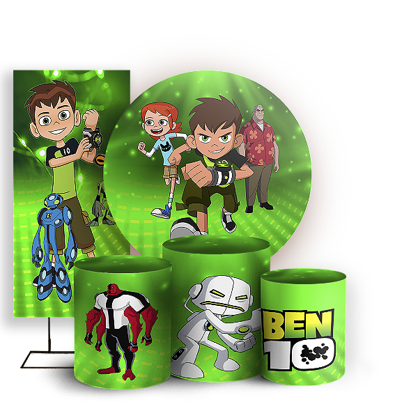 KIT Redondo Trio e Faixa - Ben 10 - Sublimado 3D