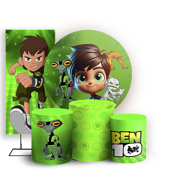 KIT Redondo Trio e Faixa - Ben 10 - Sublimado 3D