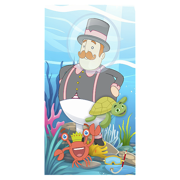 Faixa Lateral - Bita Fundo Do Mar - Sublimado 3D