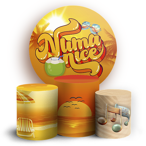 KIT Redondo e Trio - Numa Nice - Sublimado 3D