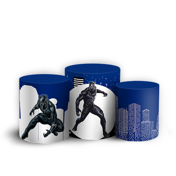 Trio Cilindro - Pantera Negra - Sublimado 3D