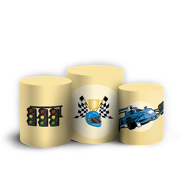 Trio Cilindro - Formula 1 - Sublimado 3D