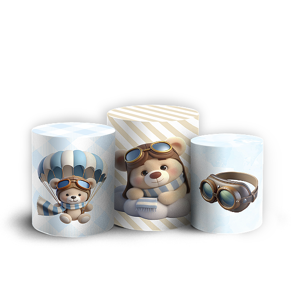 Trio Cilindro - Ursinho Baloeiro - Sublimado 3D