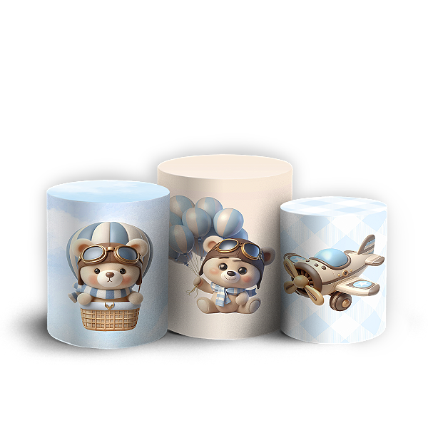 Trio Cilindro - Ursinho Baloeiro - Sublimado 3D