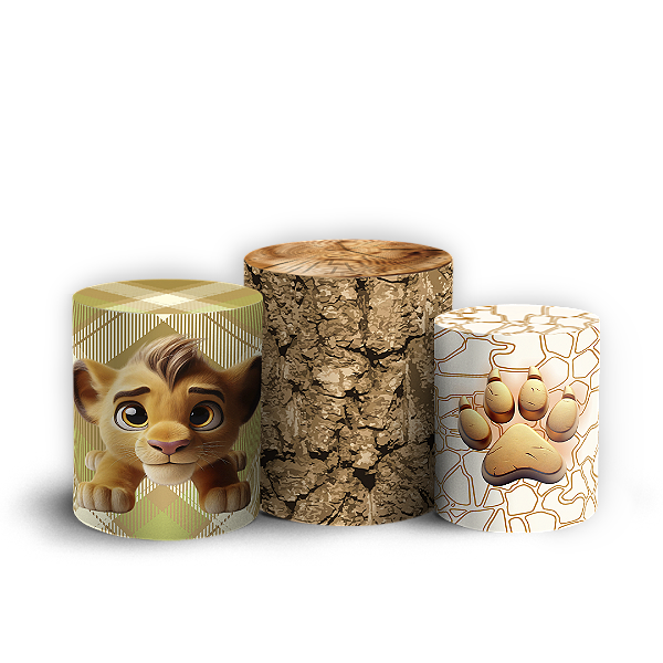 Trio Cilindro - Rei Leão - Sublimado 3D