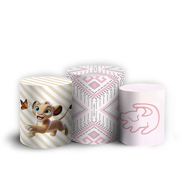 Trio Cilindro - Rei Leão - Sublimado 3D