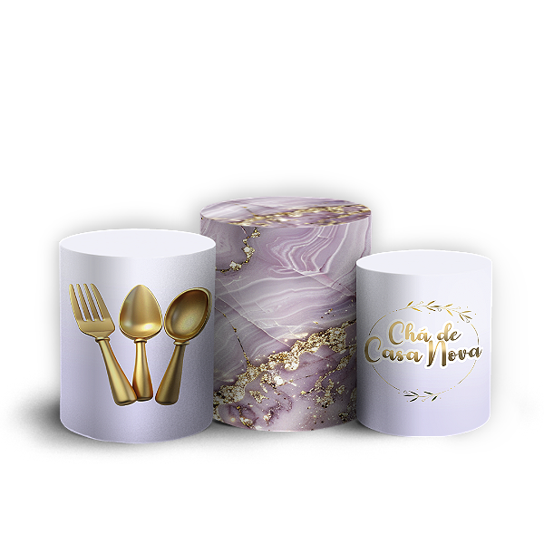 Trio Cilindro - Chá De Casa Nova - Sublimado 3D