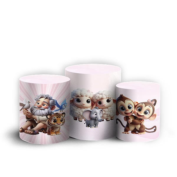 Trio Cilindro - Arca De Noé - Sublimado 3D