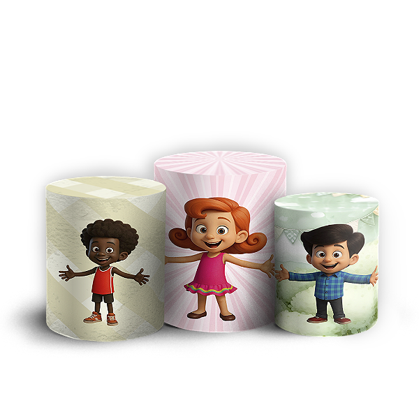 Trio Cilindro - 3 Palavrinhas - Sublimado 3D