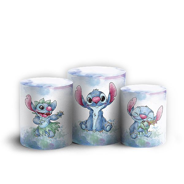 Trio Cilindro - Lilo Stitch Angel - Sublimado 3D