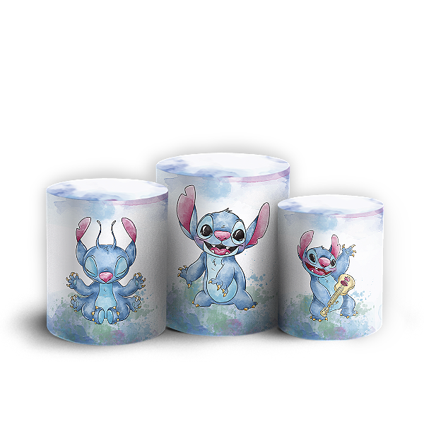 Trio Cilindro - Lilo Stitch Angel - Sublimado 3D