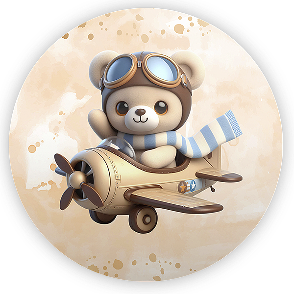 Painel Redondo - Ursinho Baloeiro - Sublimado 3D