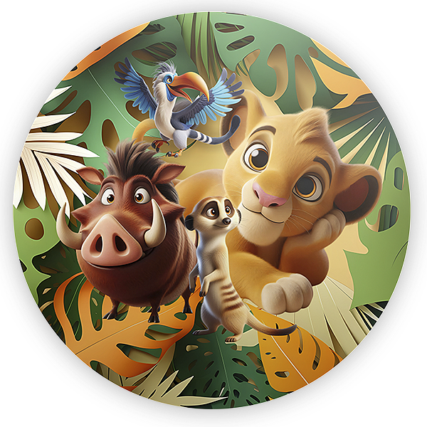 Painel Redondo - Rei Leão - Sublimado 3D