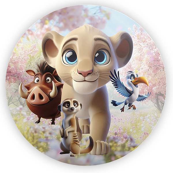 Painel Redondo - Rei Leão - Sublimado 3D