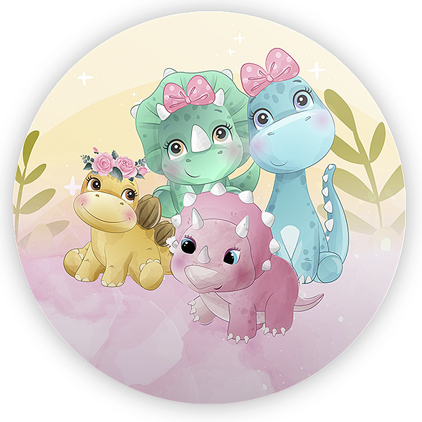 Painel Redondo - Dinossauro - Sublimado 3D