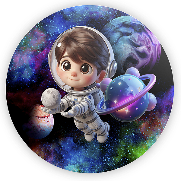 Painel Redondo - Astrounauta - Sublimado 3D