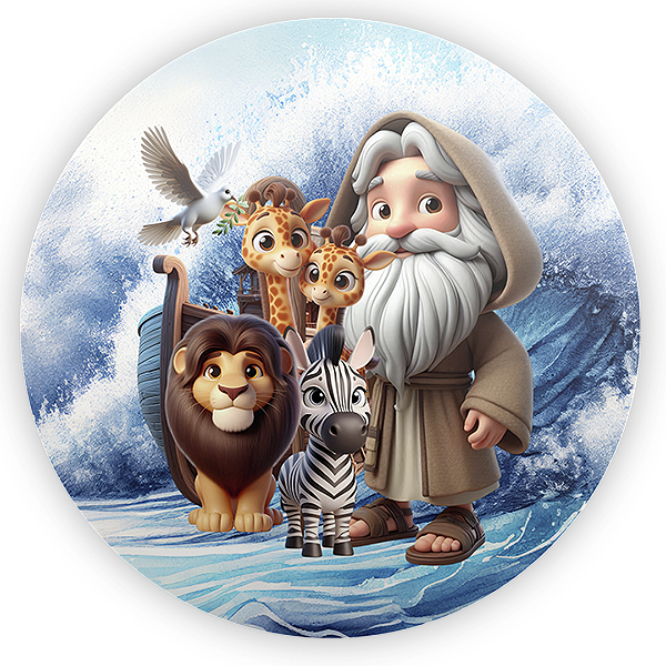 Painel Redondo - Arca De Noé - Sublimado 3D