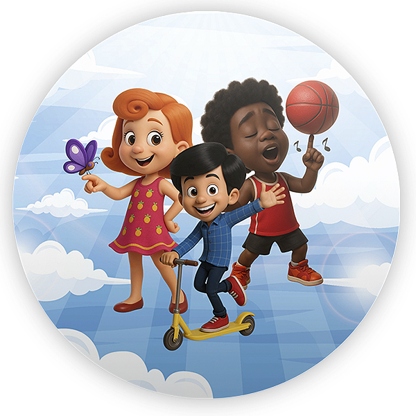 Painel Redondo - 3 Palavrinhas - Sublimado 3D