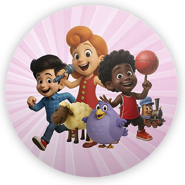 Painel Redondo - 3 Palavrinhas - Sublimado 3D