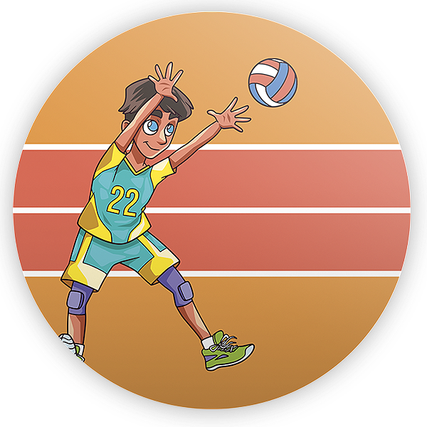 Painel Redondo - Volei - Sublimado 3D