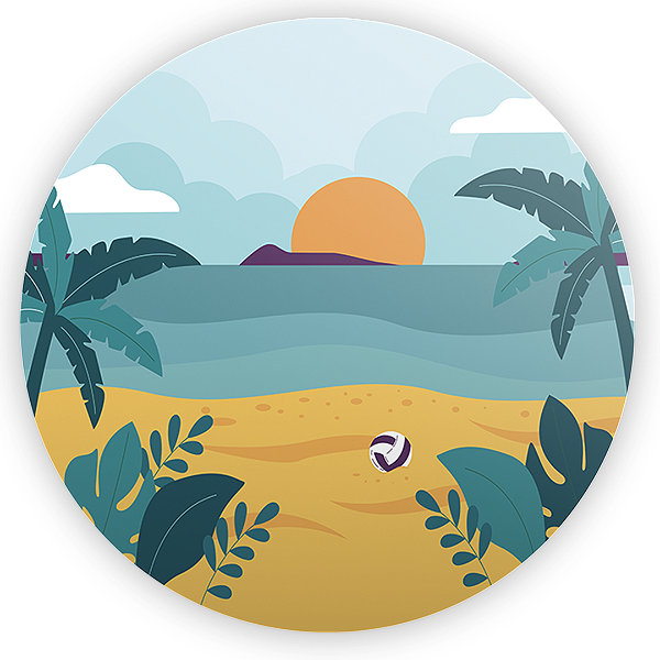 Painel Redondo - Volei - Sublimado 3D