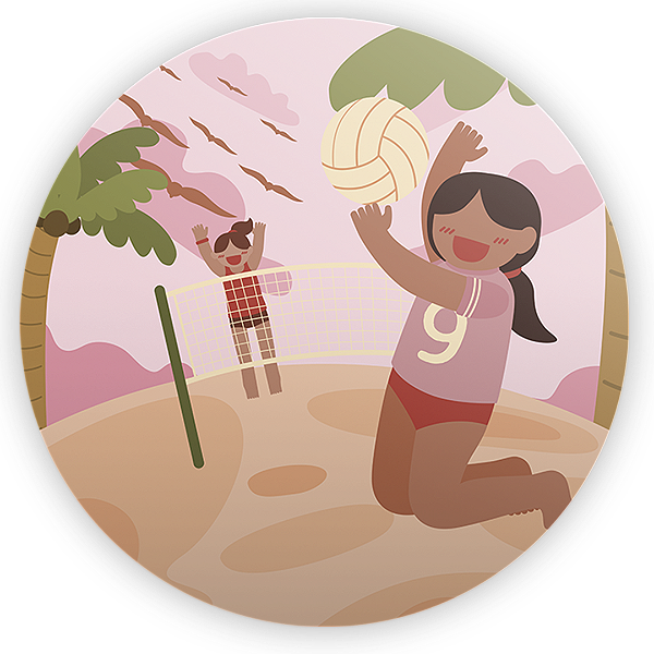 Painel Redondo - Volei - Sublimado 3D