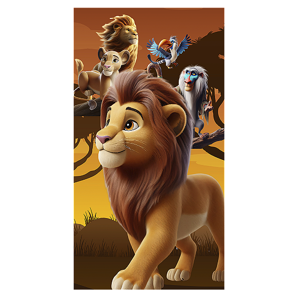 Faixa Lateral - Rei Leão - Sublimado 3D