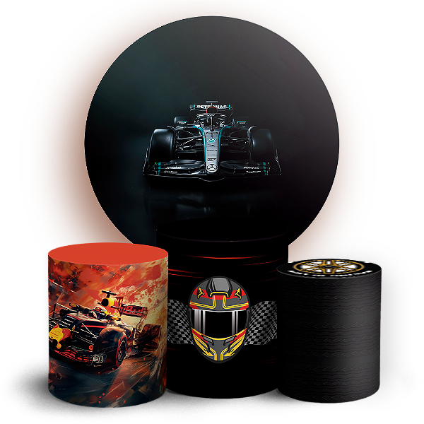 KIT Redondo e Trio - Formula 1 - Sublimado 3D