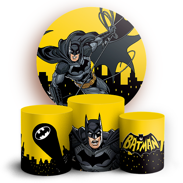 KIT Redondo e Trio - Batman - Sublimado 3D