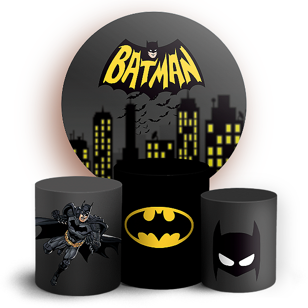 KIT Redondo e Trio - Batman - Sublimado 3D