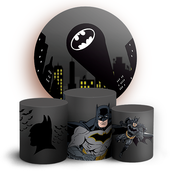 KIT Redondo e Trio - Batman - Sublimado 3D