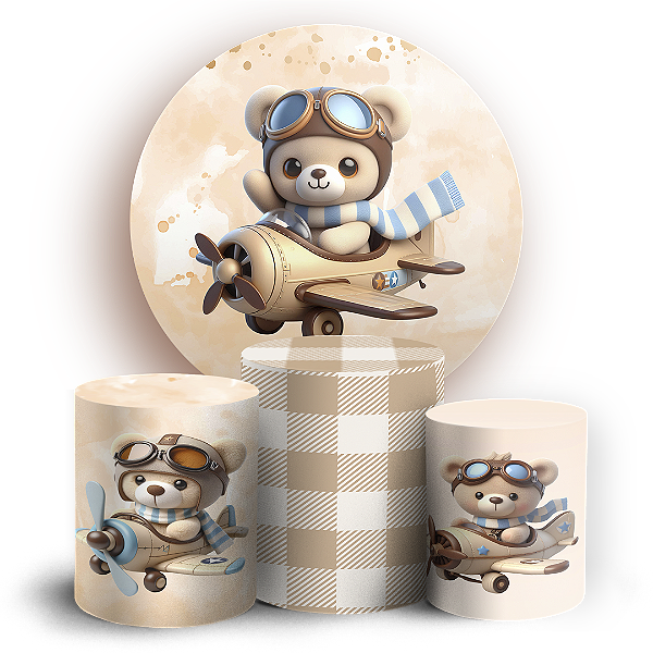 KIT Redondo e Trio - Ursinho Baloeiro - Sublimado 3D