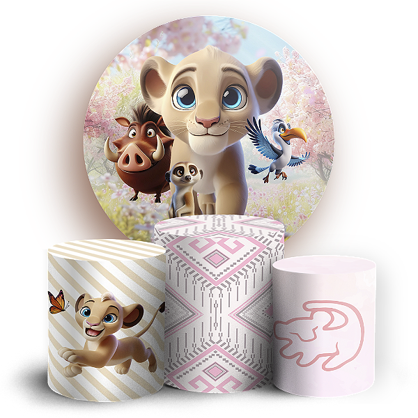 KIT Redondo e Trio - Rei Leão - Sublimado 3D