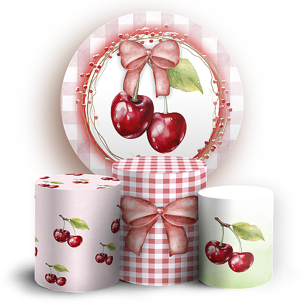 KIT Redondo e Trio - Cerejinha - Sublimado 3D