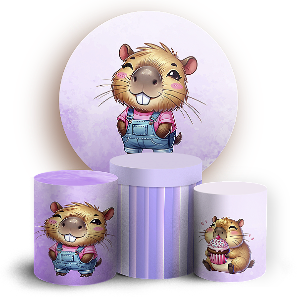 KIT Redondo e Trio - Capivara - Sublimado 3D