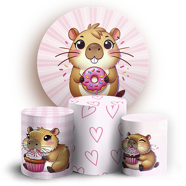 KIT Redondo e Trio - Capivara - Sublimado 3D