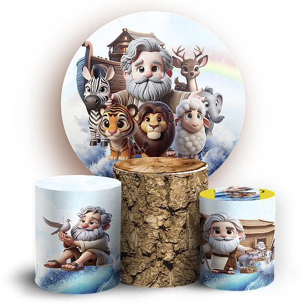 KIT Redondo e Trio - Arca De Noé - Sublimado 3D