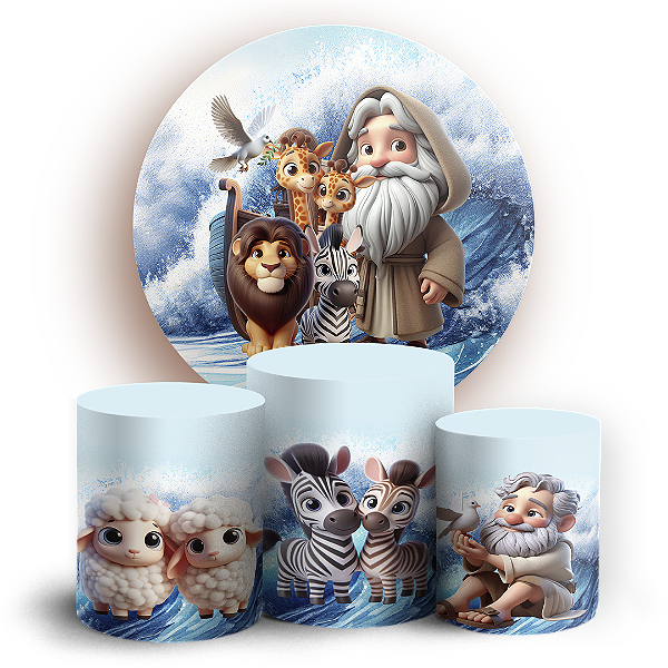 KIT Redondo e Trio - Arca De Noé - Sublimado 3D