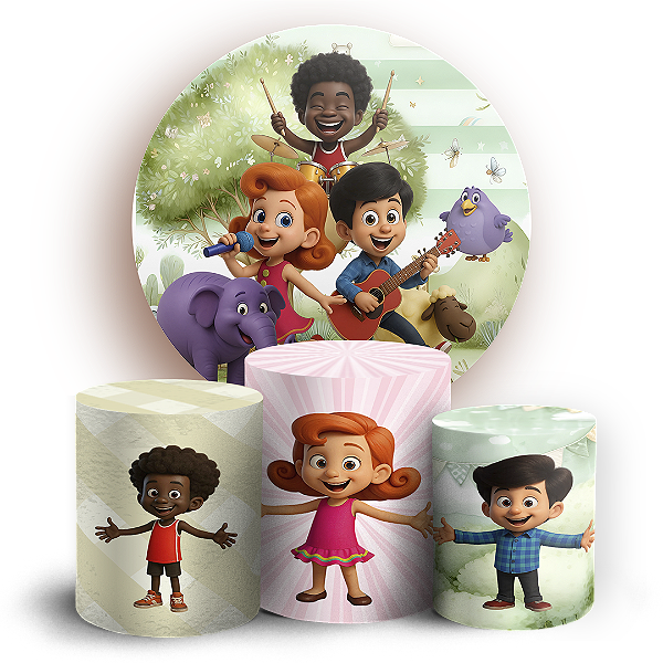 KIT Redondo e Trio - 3 Palavrinhas - Sublimado 3D