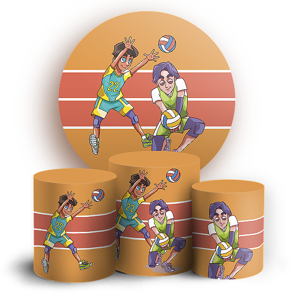 KIT Redondo e Trio - Volei - Sublimado 3D