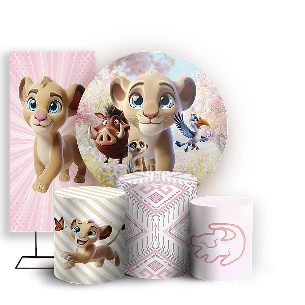 KIT Redondo Trio e Faixa - Rei Leão - Sublimado 3D