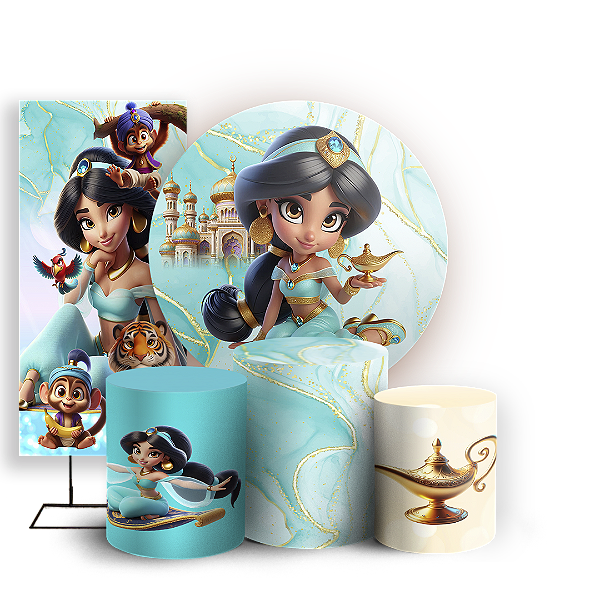 KIT Redondo Trio e Faixa - Jasmine - Sublimado 3D