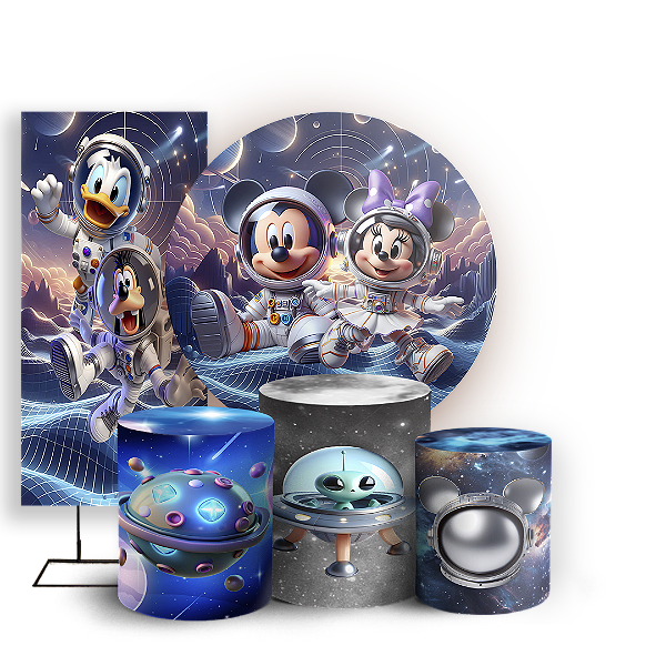 KIT Redondo Trio e Faixa - Astrounauta - Sublimado 3D